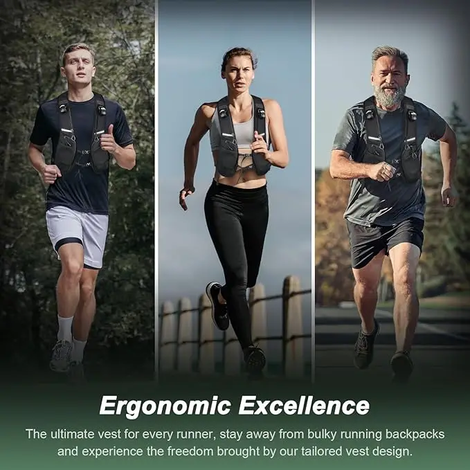 Custom Logo Reflective LED  Sports Running Vest Lightweight Vest with Backpack