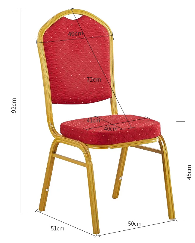 Wholesale Party Banquet Din Chair Gold Furniture Hall  Hotel Chair Stackable Wedding Banquet