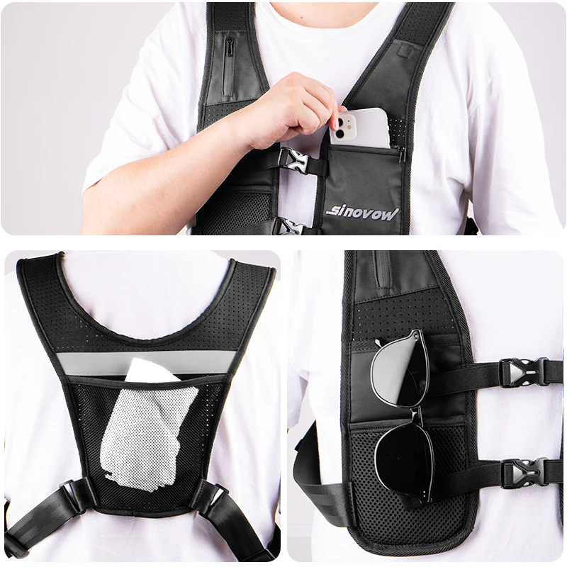 Custom Logo Outdoor Trail Sports Breathable Reflective Neoprene Hydro Hydration Pack Backpack Vest For Running Hiking Cycling