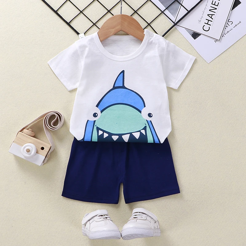 Wholesale Elegant Fashion Children Boutique Baby Clothing Sets Boys and Girls Clothes Sets Pure cotton