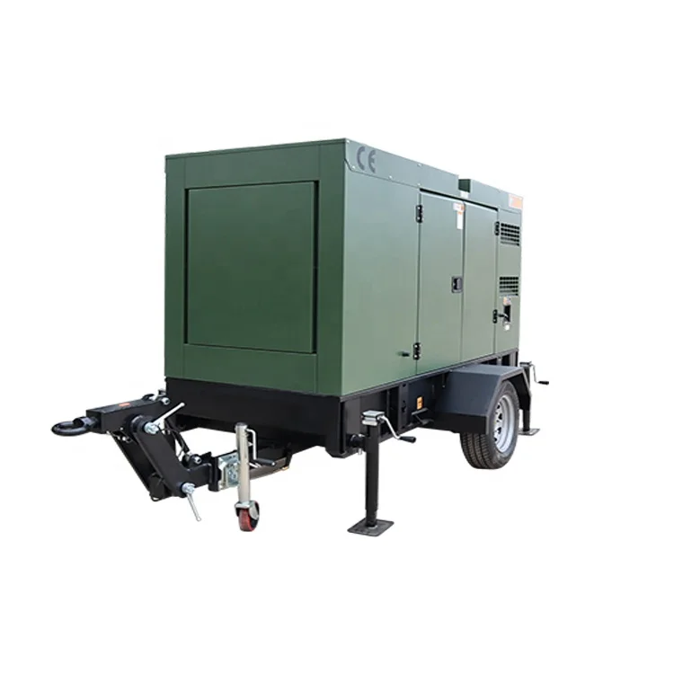 small power trailer diesel generator price with wheels mobile movable type with yangdong weichai cummins engine