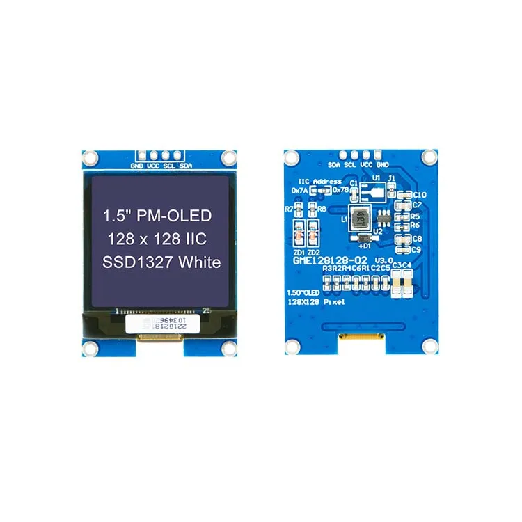 1.5 inch 128*128 Monochrome OLED Display SSD1327  I2C communication PMOLED