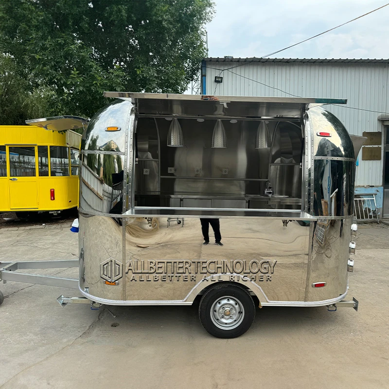 New Product Fully Equipped Mobile Vending Bar Concession Coffee Ice Cream Airstream Food Trailers