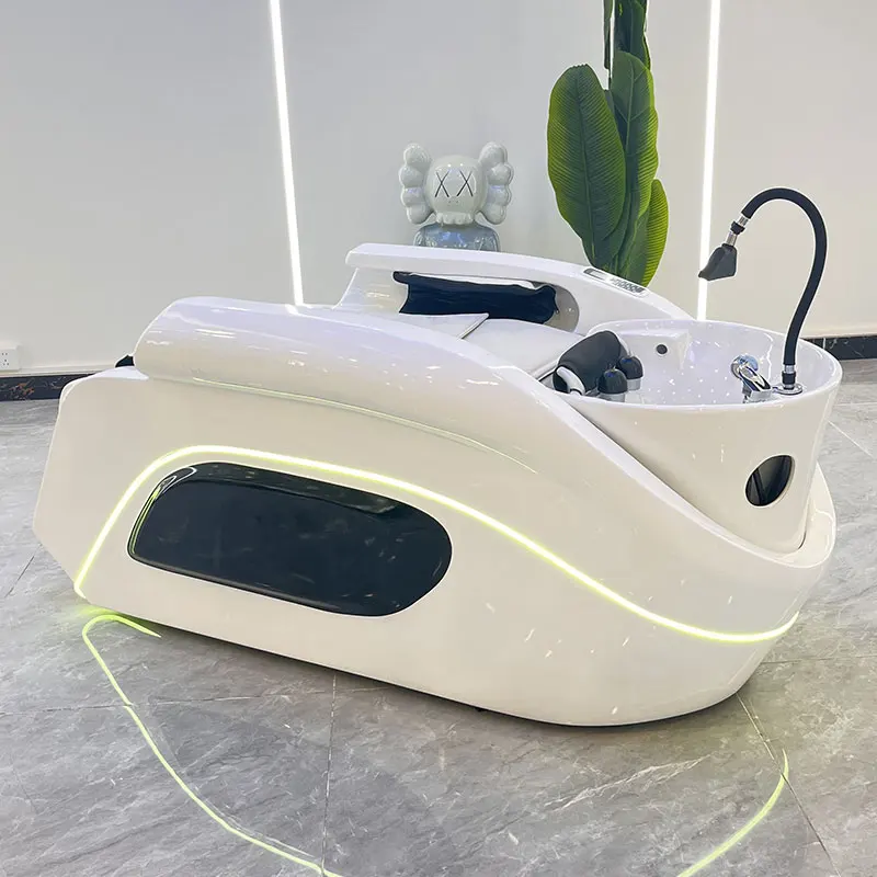 Electric Water Therapy Luxury Head Spa Shampoo Bed Hair Washing Salon Massage Bed