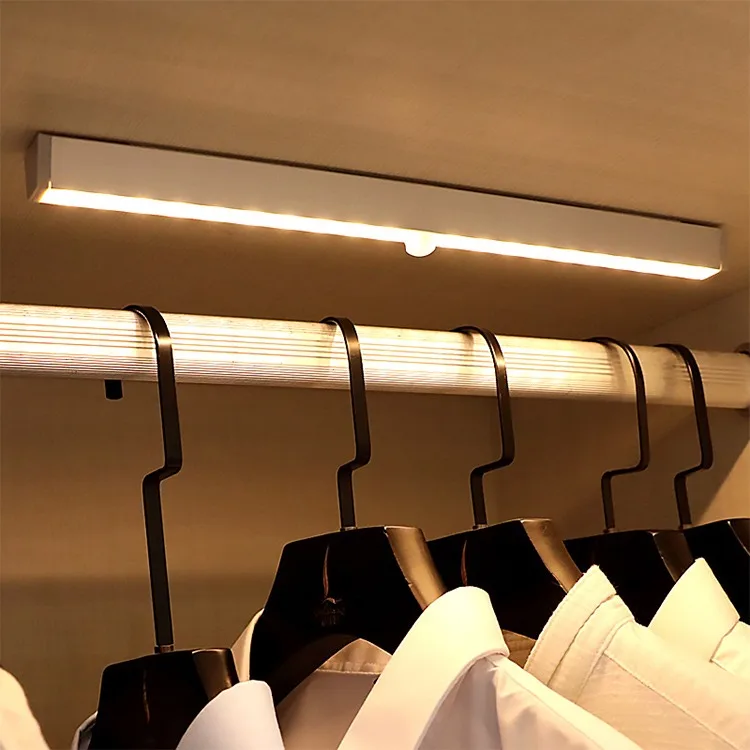 Magnetic Motion Sensor Cabinet Lights Counter Closet Kitchen Cupboard Night Lights Wireless USB Rechargeable Light