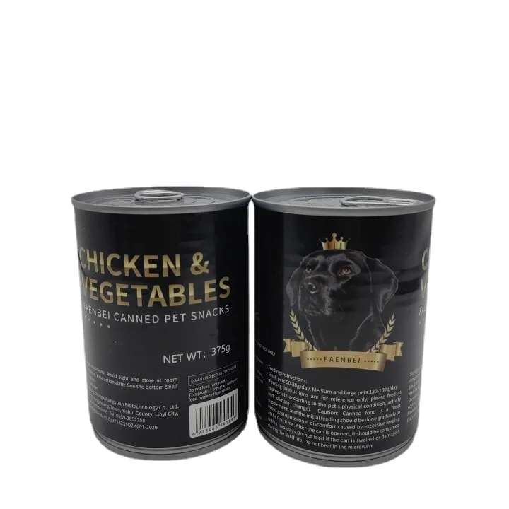 Wholesale English Packaged Canned Dog Staple Food Nutritional Mousse Meat Puree 375g Nutritional Delicious Wet Grain