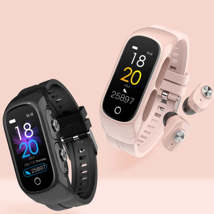 ANDROID ios 2in1 Reloj Smart Watch With Earbuds Smart Watch 2021 Earbuds Smart Watch With Earbuds Earphone