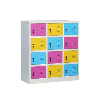 Top Sale Steel Cabinets KD Structure 12 Door Mult-Color Metal Storage Locker