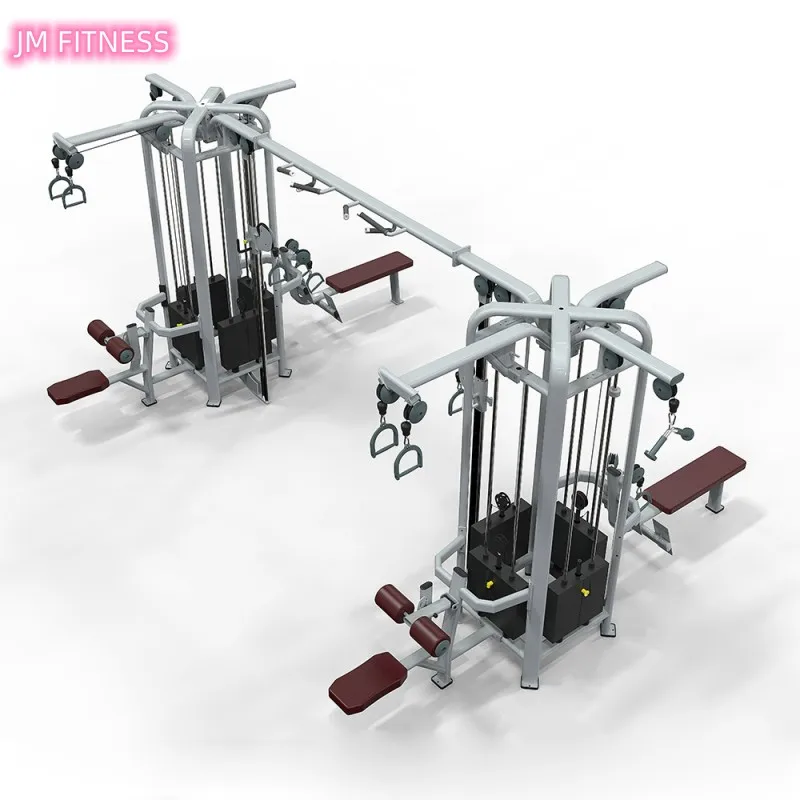 Professional commercial fitness sports exercise training equipment cable crossover multi jungle gym equipment 8 stations