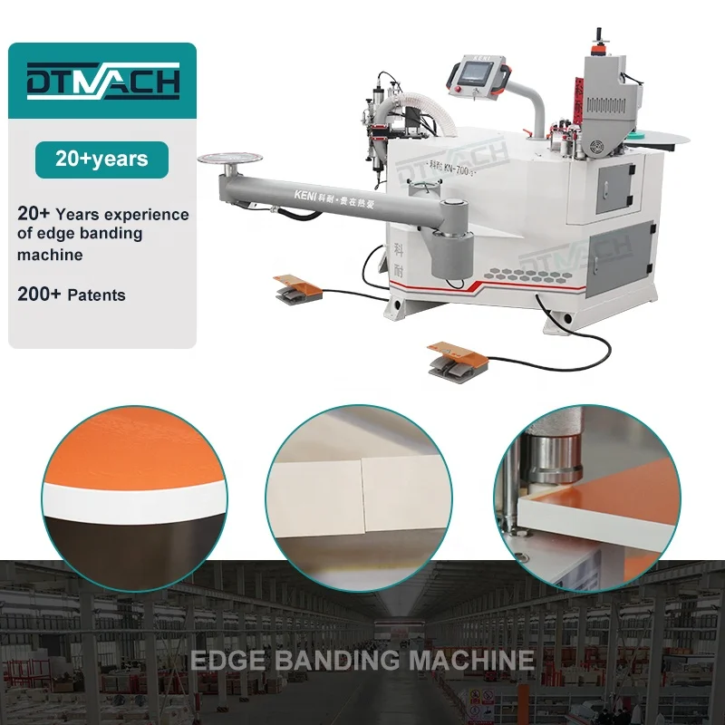 DTMACH KN-700 pvc edge banding trimmer machine plywood acrylic automatic edge banding machine curve edgebander