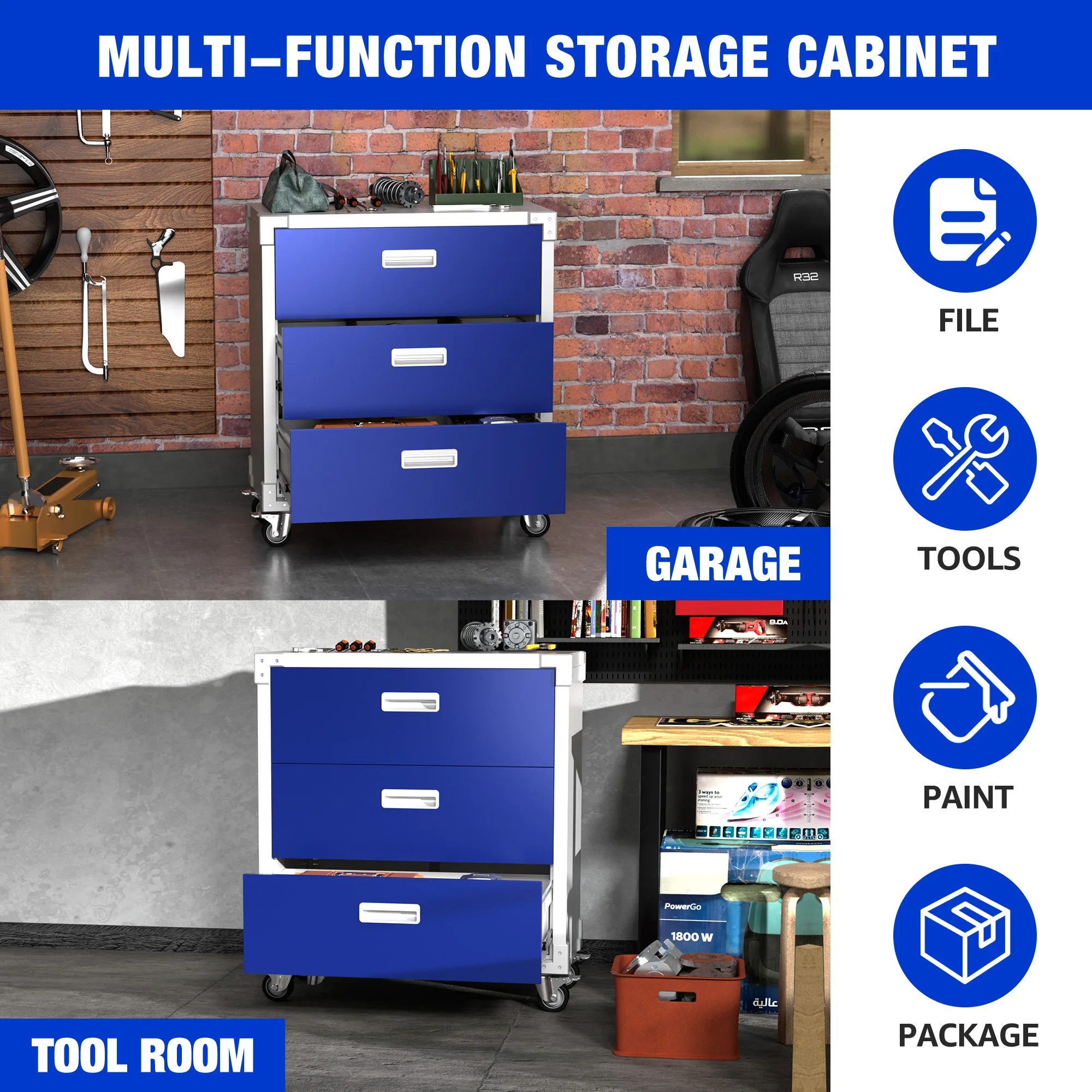 Metal garage storage cabinets pro garage workshop tool storage draw cabinets industrial workshop tool management system