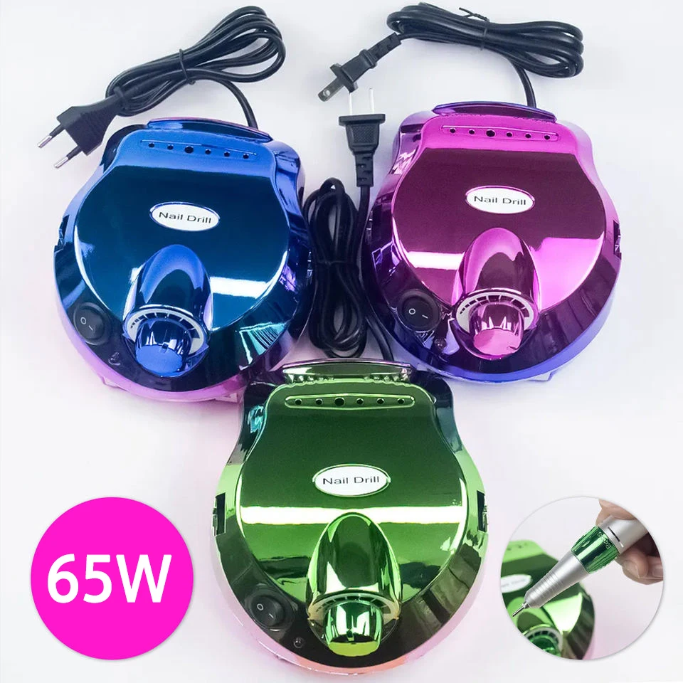 Electric Nail Drill Manicure File Drill Nails Polisher High Quality 65W 35000RPM High Speed Nail drill  ROHS CE 12pcs