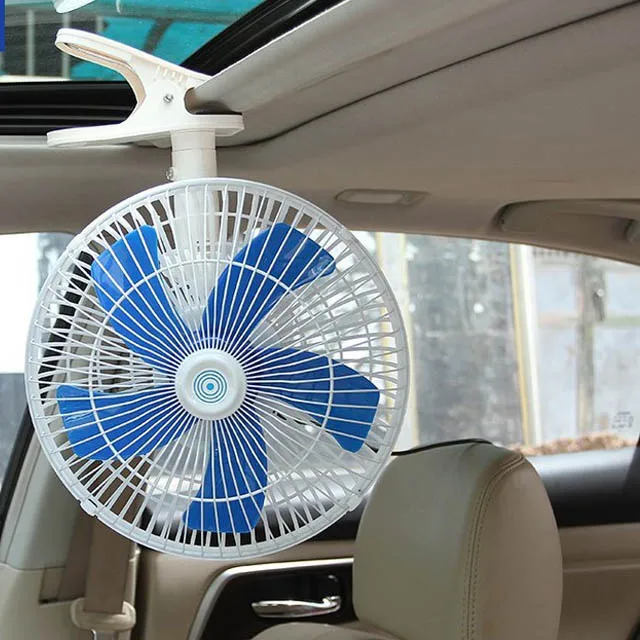 DC 12 24 Volt Electrical Portable Car Cooling Fan for Fast Speed10 Inch Shaking Head Car ABS Auto Clip Fan