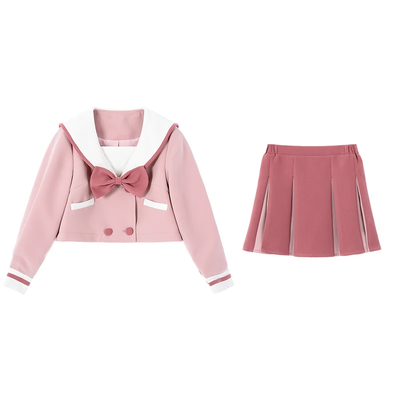 
FUNNUM children clothing 2021 pupils long-sleeved JK uniform pleated skirt school uniform for children 
