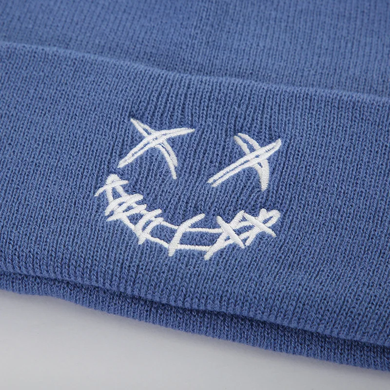Wholesale Embroidered Knitted Hat Personality INS Student Winter Ear Protection Warm Hats