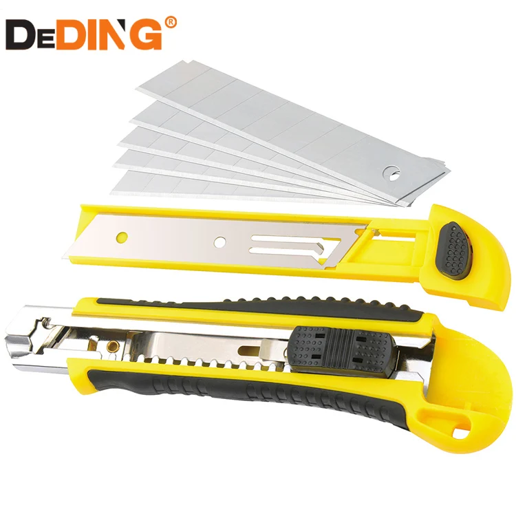 Utility Knife Box Cutter replceable Safe lock  Heavy Duty utility knife with blade storage slot