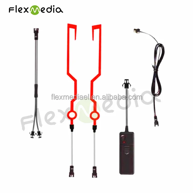 China factory supply new design motorbike EL light helmet sticker motorcycle waning sign suit for any kinds of melmet