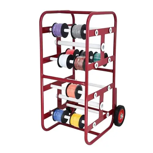 JH-Mech Axle Cable Caddy Easy Use Transportable Multiple Cable Reel Dispenser For Workplace Efficiency