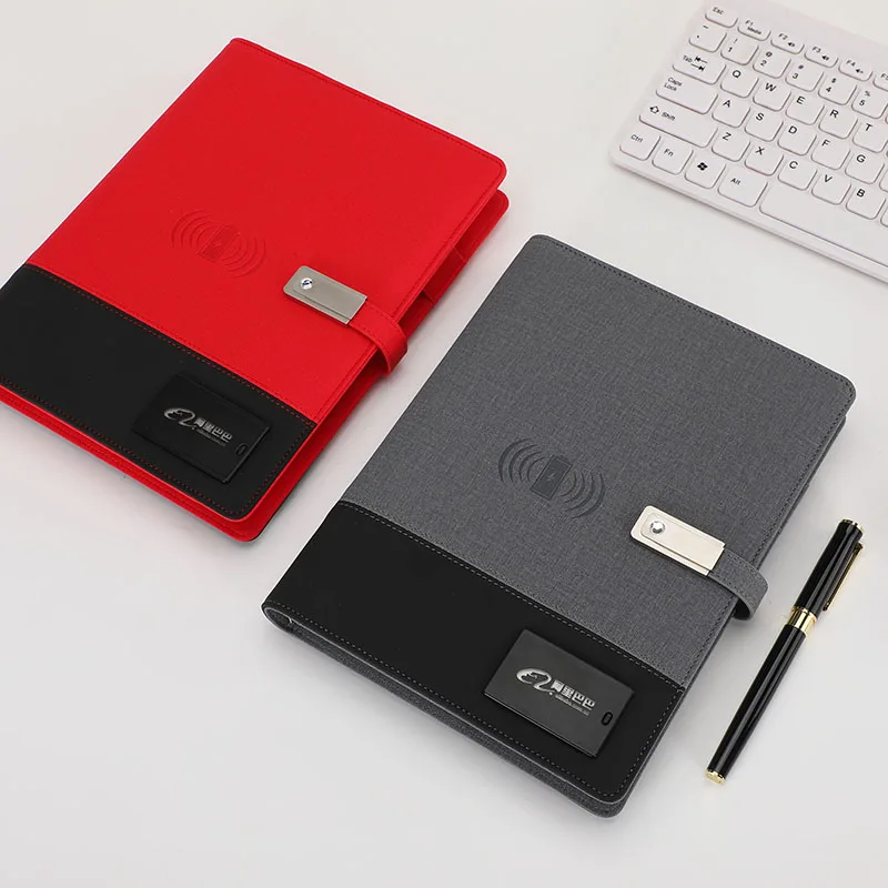 Супер бизнес со светодиодной подсветкой логотип USB блокнот взять записная книжка с мягким прикосновением кожаный чехол-книжка