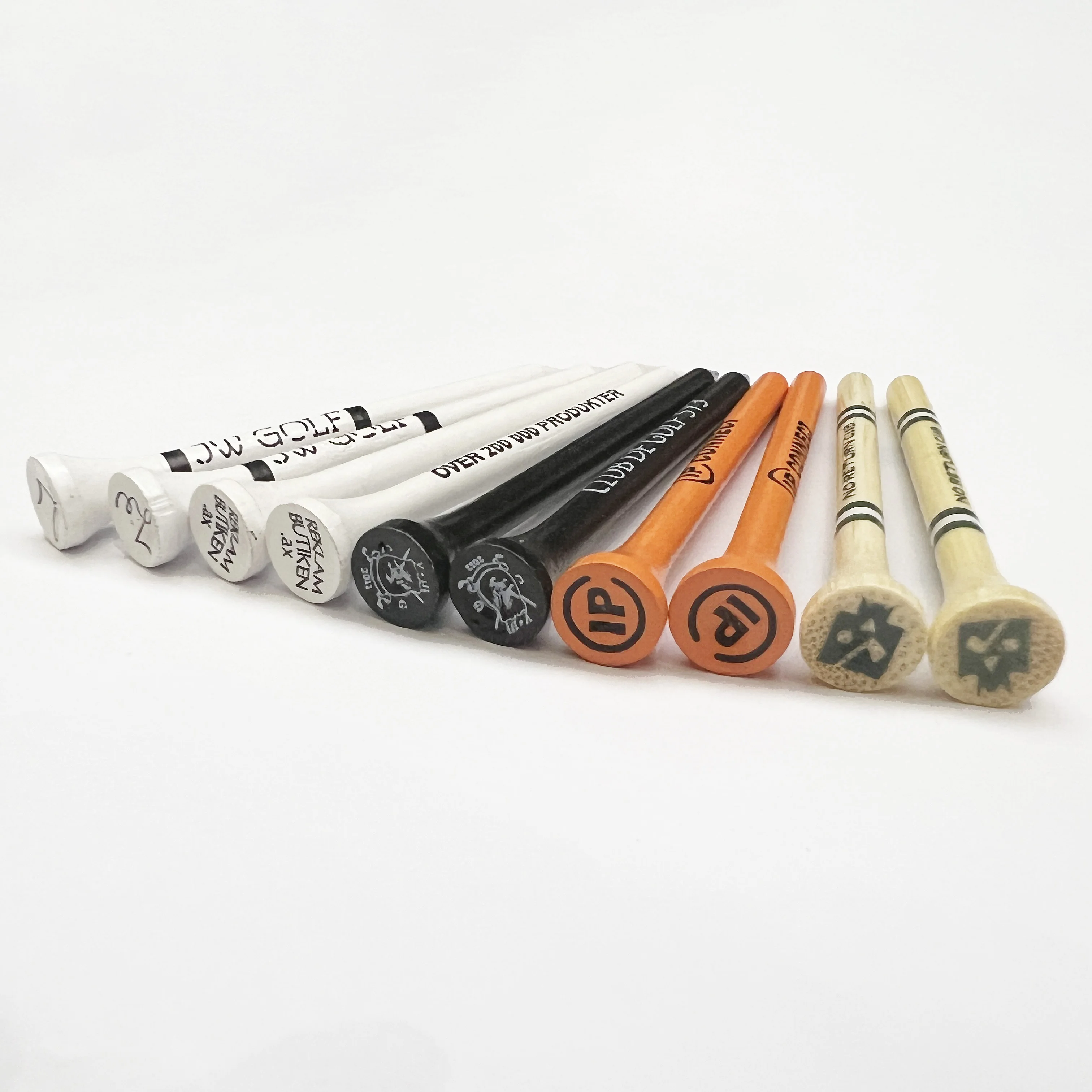 Wholesale Factory Price unbreakable colored 83mm bamboo custom golf tees logo