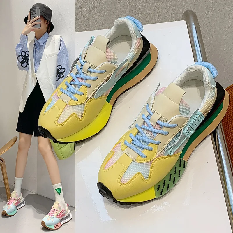 Hot Selling Casual Walk Style Mesh Lady Sneakers Breathable Ladies Women Running Shoes Woman Sport Shoe For Lady