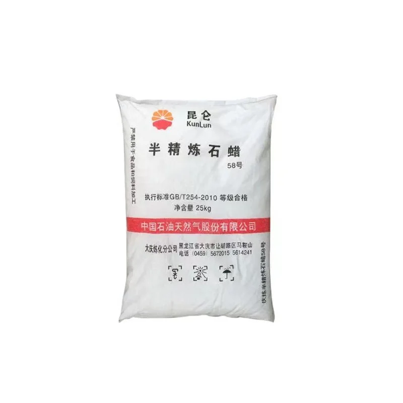 Sinopec fushun нефтехимический парафиновый воск Рафинированный парафиновый воск 58 60 полуочищенный парафиновый воск для изготовления свечей