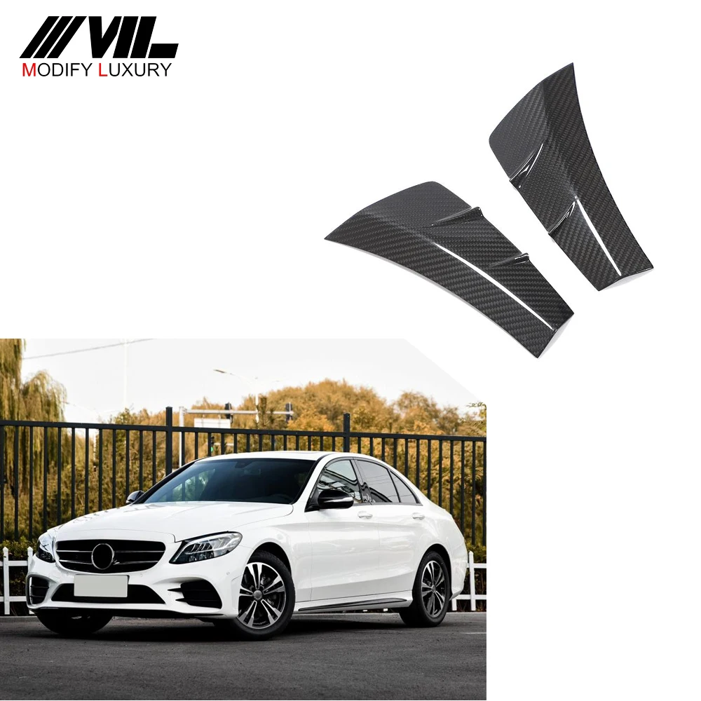 C Class C43 DRY Carbon Fiber Side Fender Air Trims for Mercedes-Benz A205 C205 W205 C43 AMG 2D 4D 2019-2020