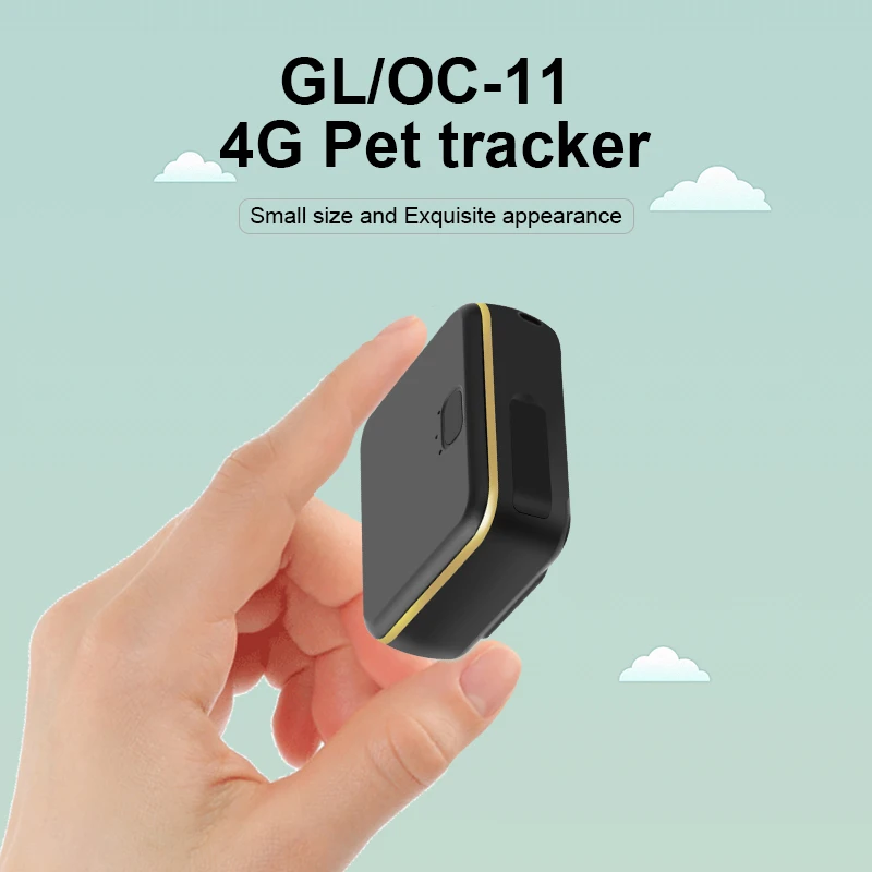 4G Waterproof Smart Chip Pet Tracker for Pets BG96 Positioning Accuracy LED Mini App Control Pet Tracking Device