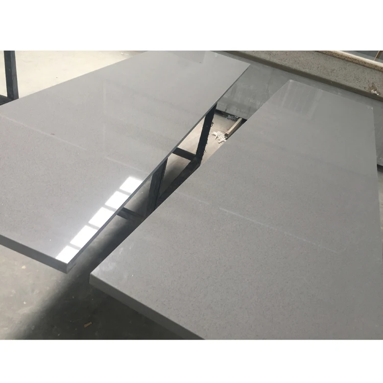 Hotel Engineered Stone Prefab 3cm Kitchen Quartz Worktops Dark Gray Quartz Stone Countertop