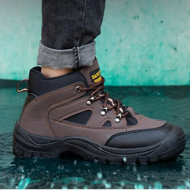 High Quality Safety Shoes Men Anti-impact Anti-puncture Boots for Worker Oil Resistance