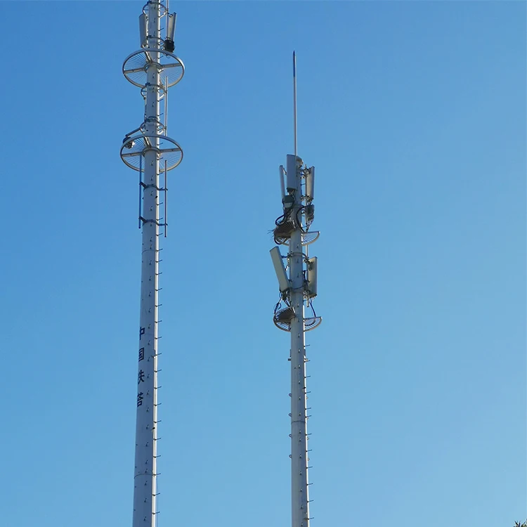 Pipe Telecommunication Wifi Antenna Tower Galvanized Single Tube Communication Tower Steel Tubular Pole