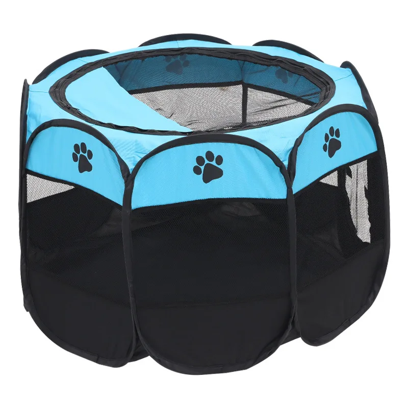 Octagonal Pet Playpen Foldable Dog Playpens Portable Tent for Pets Puppies Cats Dog Play Tent Breathable Pet Beds
