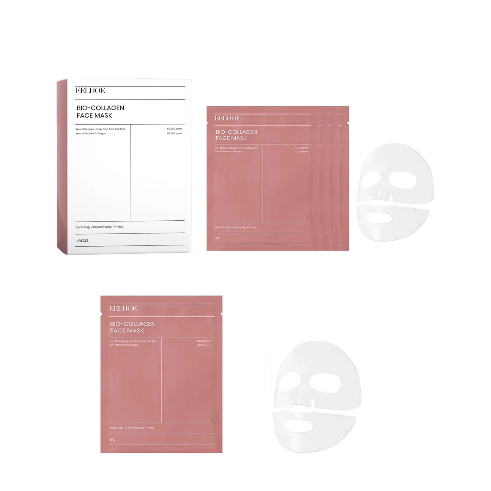 Wholesale Korean Skin Care Products Bio-Collagen Real Deep Face Mask Sheet 37ml Hydrating Overnight Masking Korea Custom Logo