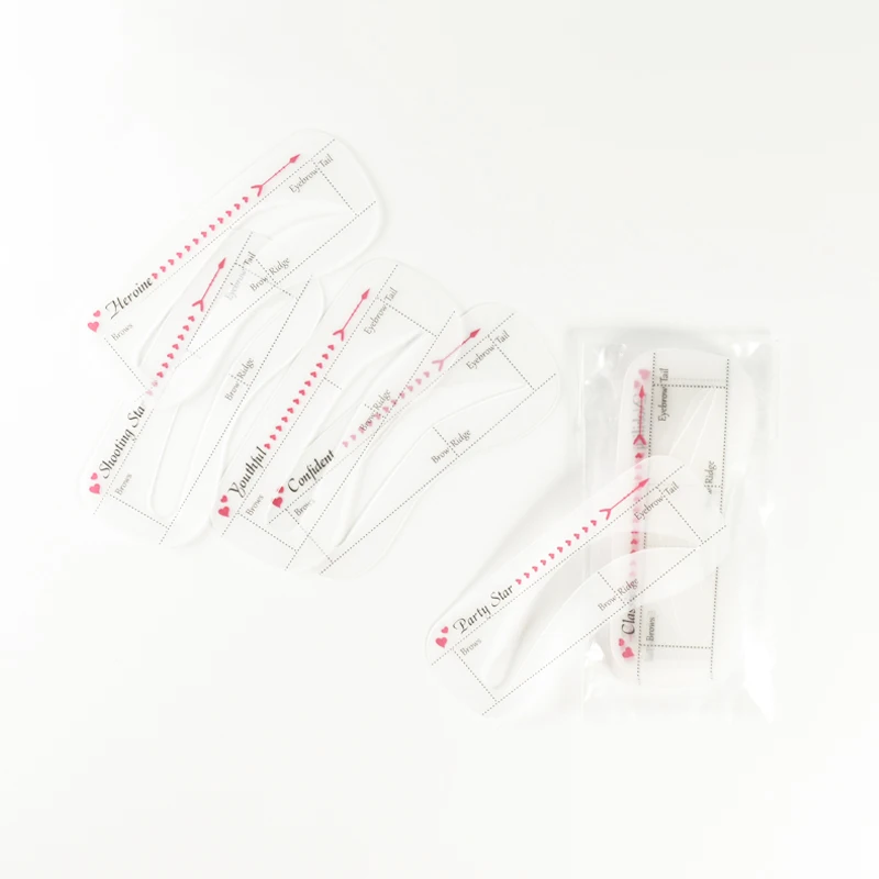 Factory Eyebrow Stencil Eye Brow Shaping Guide Private Label 3D Eyebrow Women Makeup Eyebrow Stencil Styling