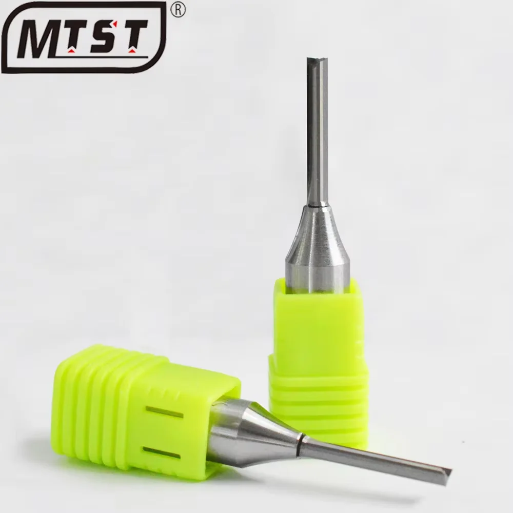 Carbide CNC cutter head TCT straight milling cutter head 1/2' shank 2 flute milling tools for wood carving Metal carving