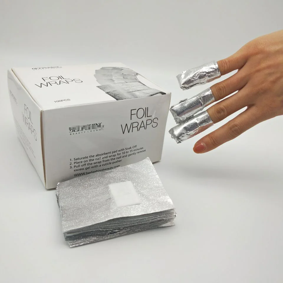 Beauty Product Removal Foil Wraps With Nails Remover Pads Removal Nail Gel Polish Foil Wraps