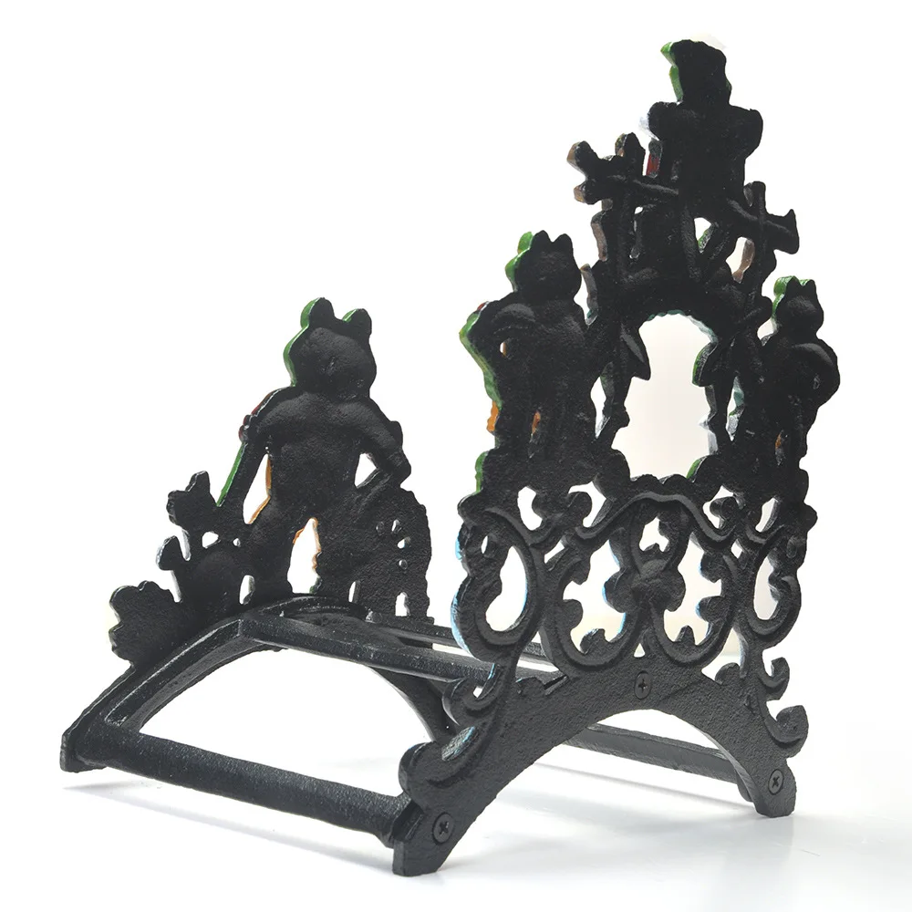 American retro load-bearing cast iron long water pipe rack bracket courtyard garden wall hanging water pipe storage rack