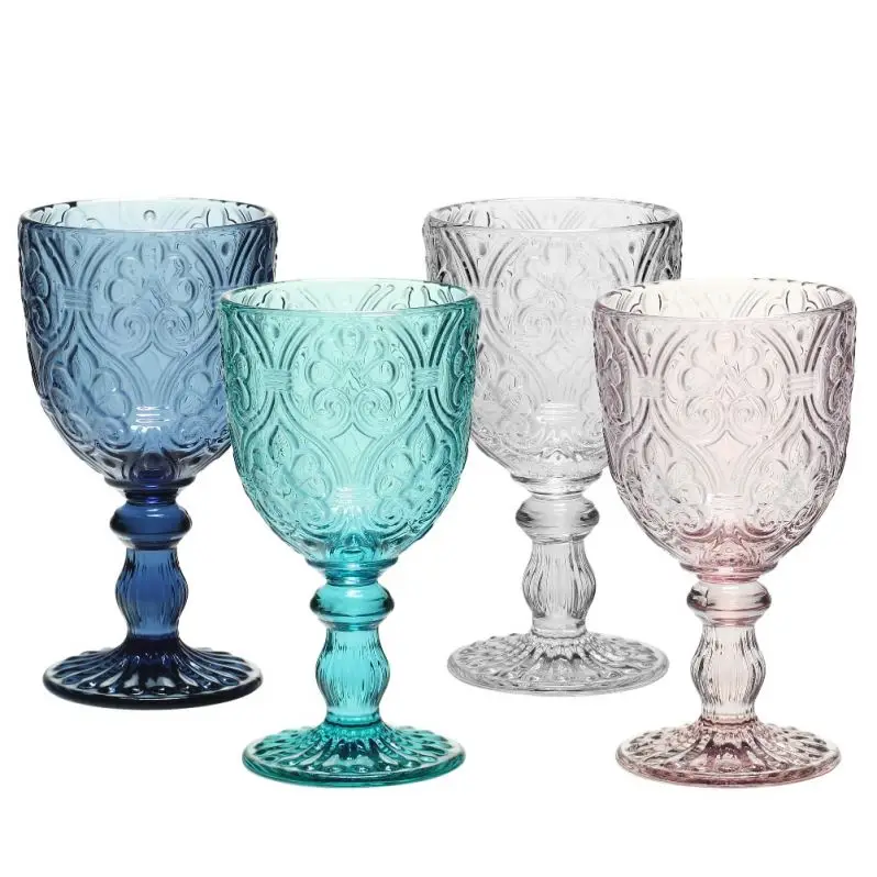 Wholesale Stock High Quality Luxury Designed Vintage Retro Wine Glass