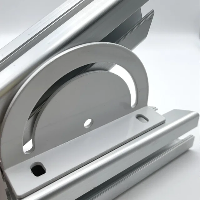 6063-T5 Aluminum 90 Degree Pivot Joining Plate for Aluminium Profile