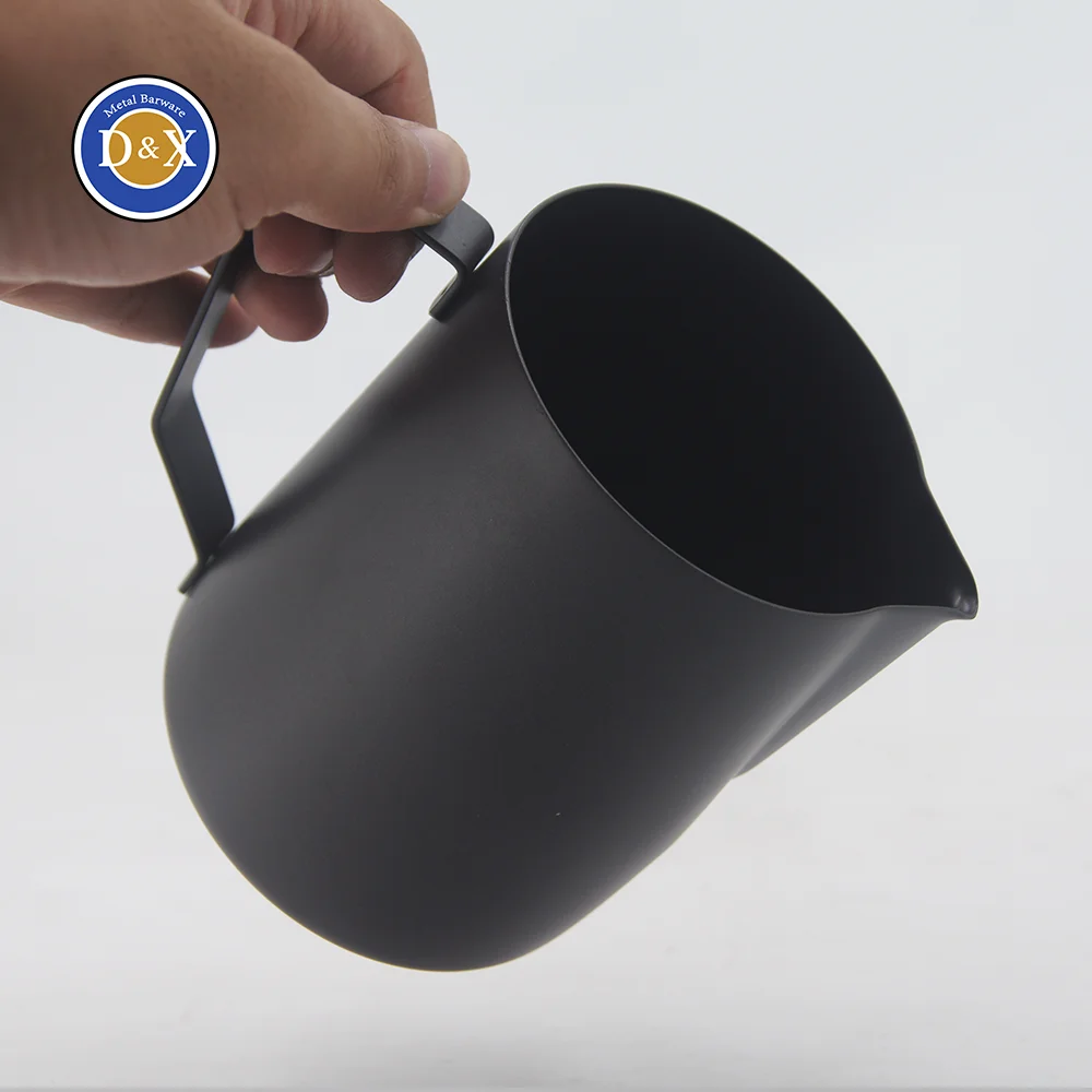 Custom Metal Espresso Steaming Pitchers Coffee Foam Making Pitcher Latte Art Froth Cup Stainless Steel Milk Frother Cup