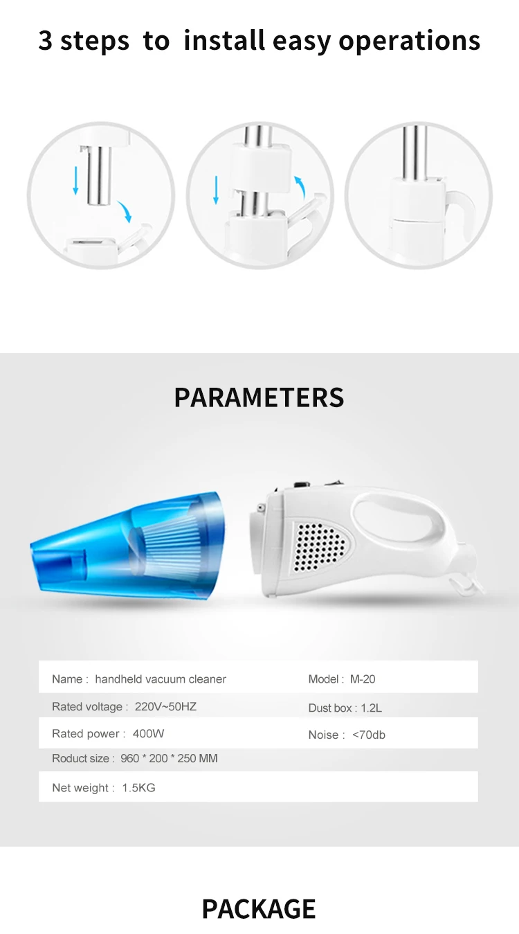 Mini Cute Home Vacuum Cleaner 17Kpa Handheld ROHS Vacuum Cleaner for Sofa Hair Carpet