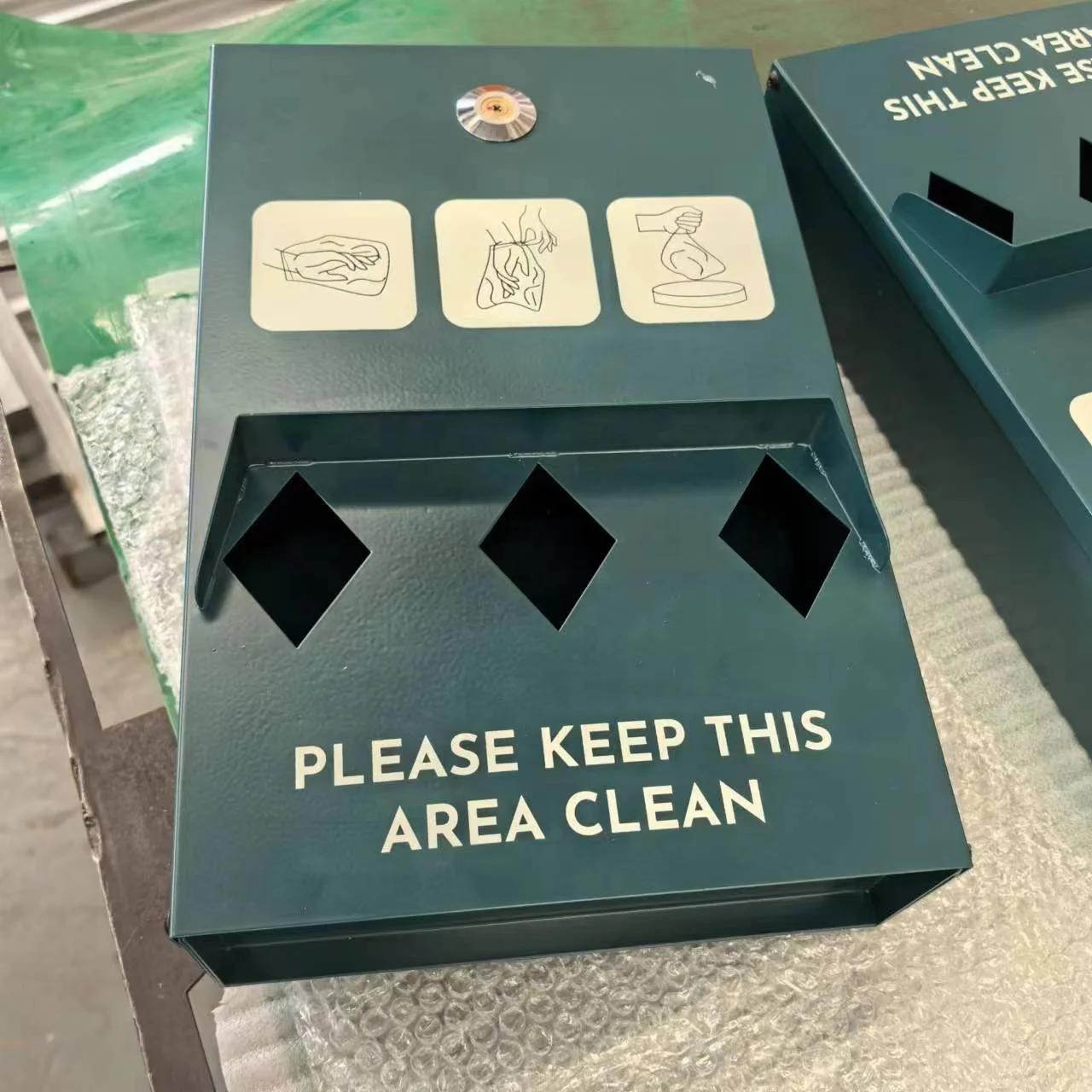dog pet waste disposal station bins dog waste station container metal dog waste station bag refills box