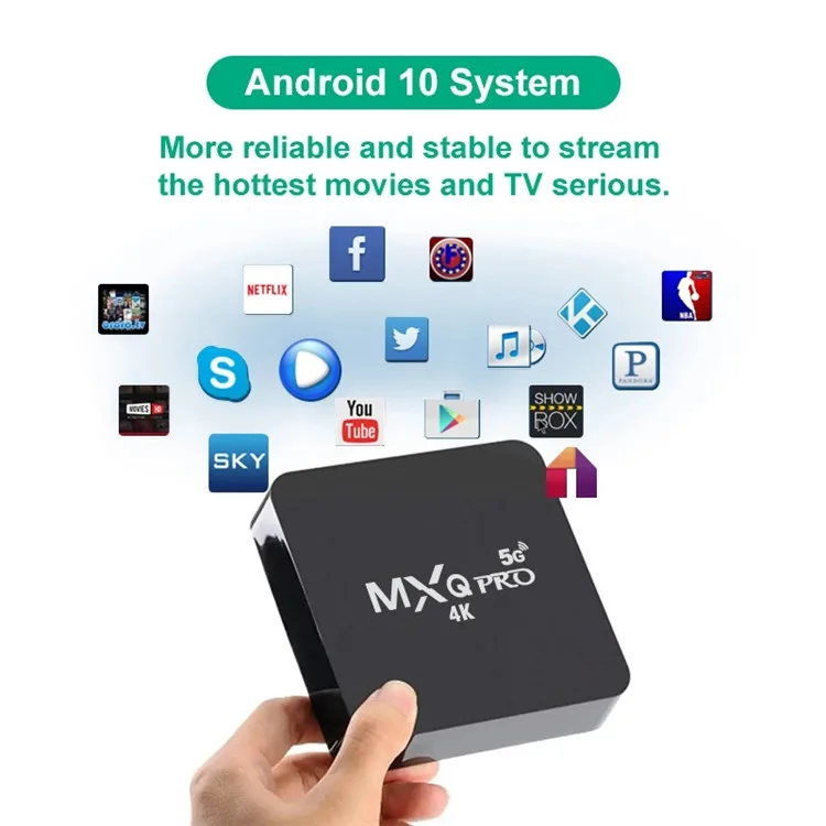 Factory Wholesale Cheap Price Android Settop OTT Set Top Box Smart TV Android Media Player MXQ PRO 4K 5G Box