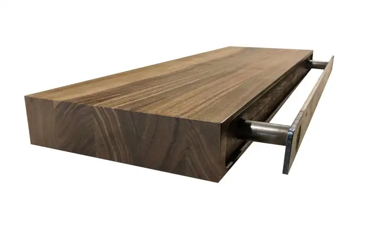 Premium Solid Walnut TV Floating Shelf,custom board, Wall-mounted foam , heavy duty bracket