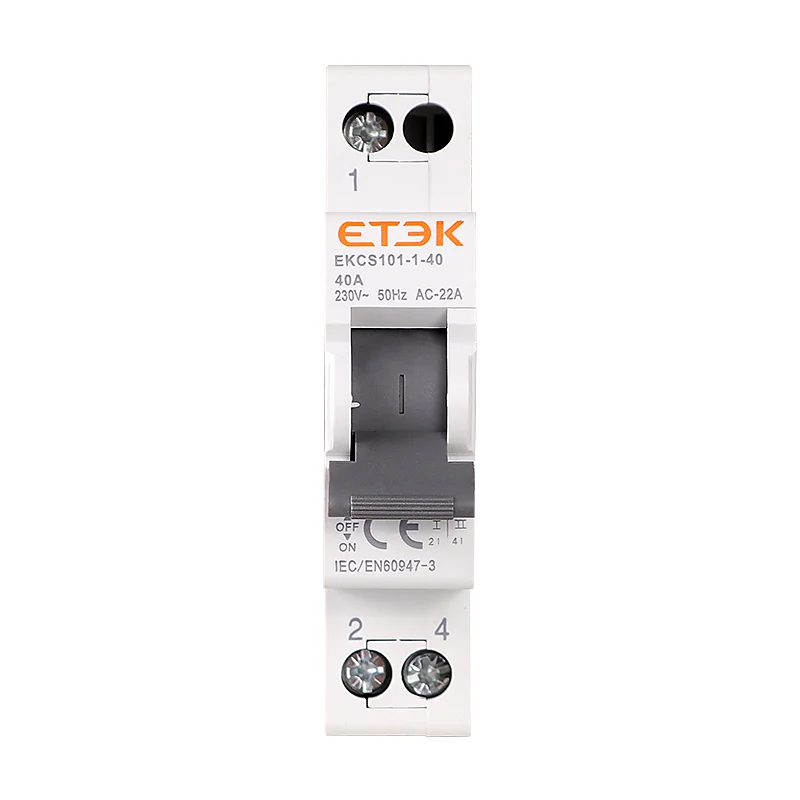 ETEK EKCS101 max.63 A Din Rail MTS двойной переключатель питания ручной модульный блокировки