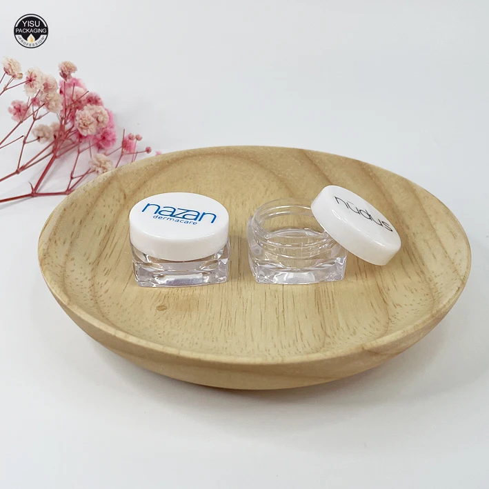 Wholesale 5g 10g 15g plastic cosmetic jar / mini sample jars / skin care products packaging