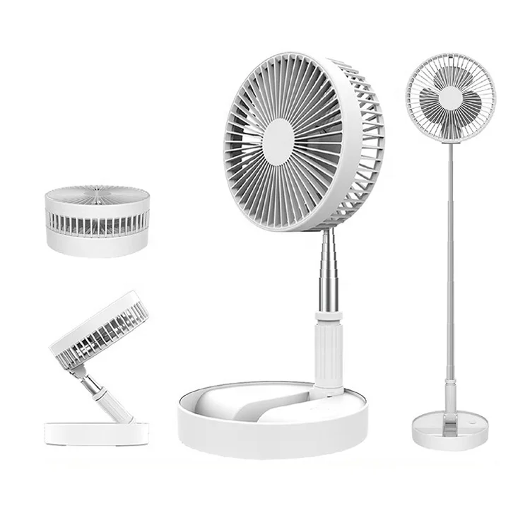 Integrated Desktop Floor Dual-Use Telescopic Mute Usb Charging Folding Fan