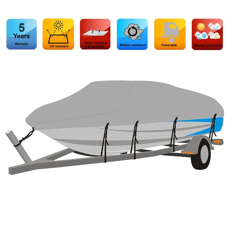10+ Years Factory 600D Universal Boat Cover