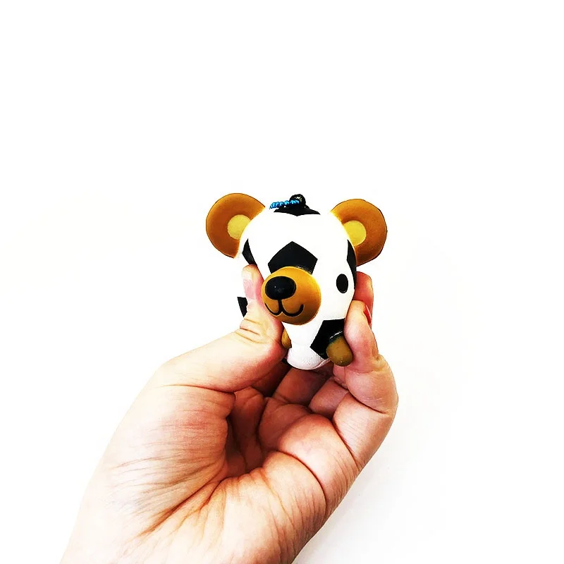 
Custom PU foam face slow rising squishy anti stress football with logo design. 