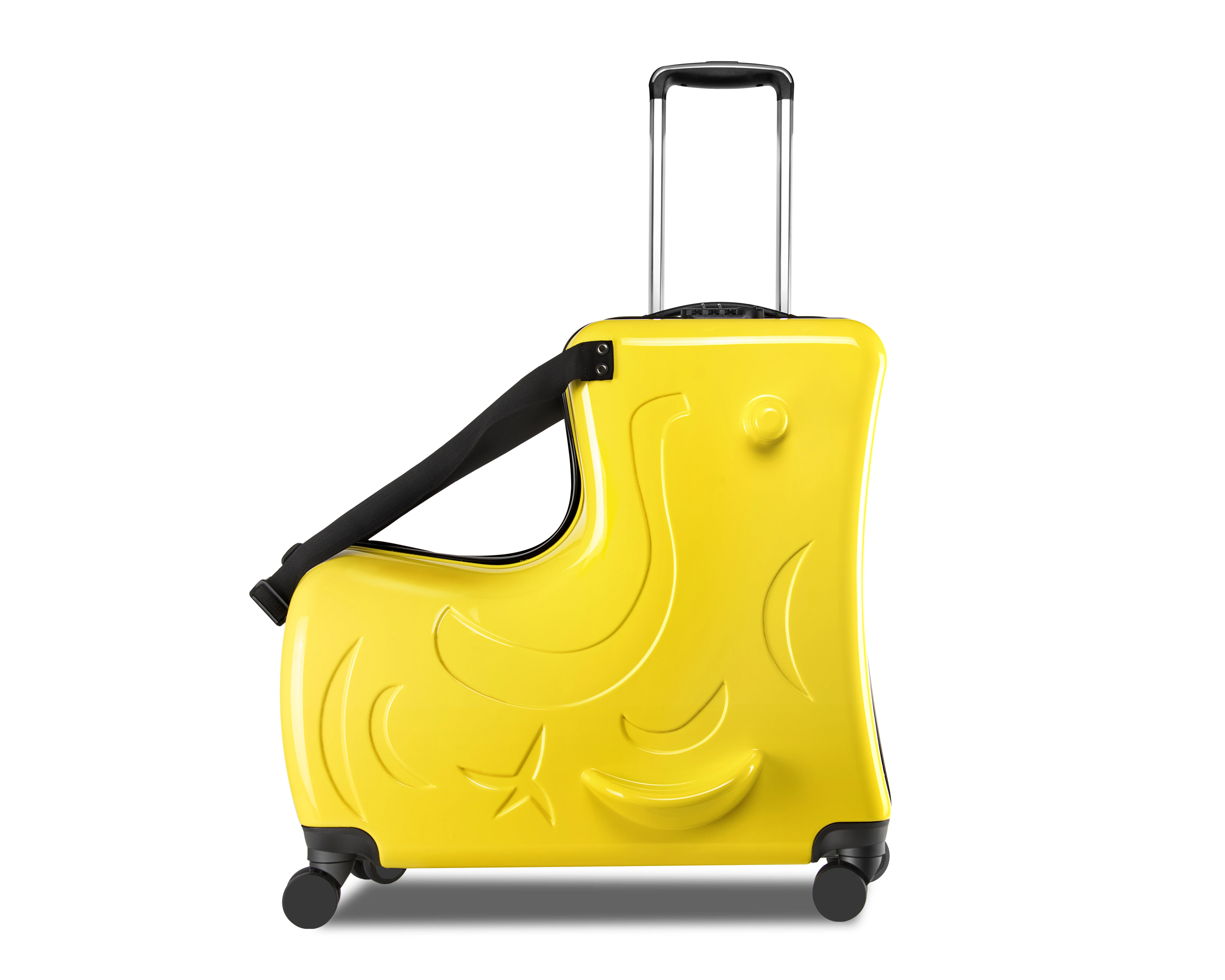 20 inch ABS PC ride on horse shape kids carry on luggage for travel suitcase sets